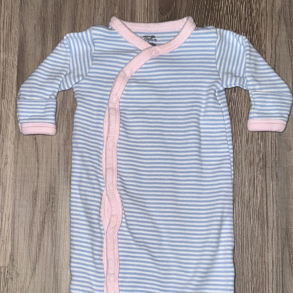 Adorable Baby Gowns Set - Pink, Blue, and Floral - Picture 9 of 11